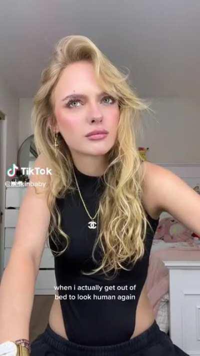 when Jess actually gets out of bed to look human again