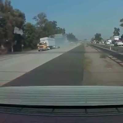 Idiot does idiot lane change and causes accident