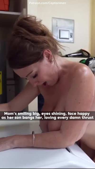 Mother and son fucked in secret in the laundry room