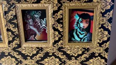 Homemade changing portrait display