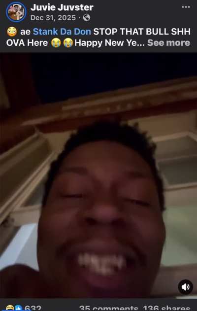 This how EBK Juvie{NLMB✊🏾⭐️} first few moments of the new year went.