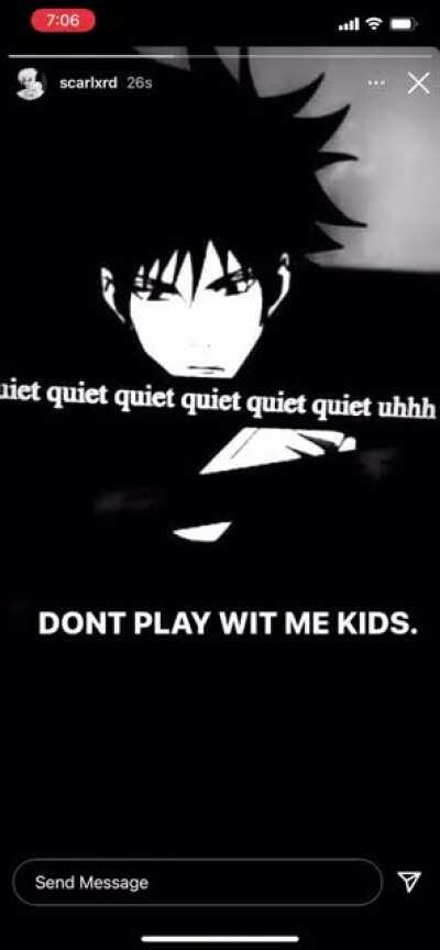 DONT PLAY WITH HIM KIDS