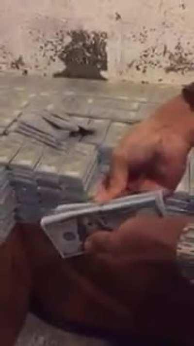 Cash left behind in Kabul (possibly by American troops)