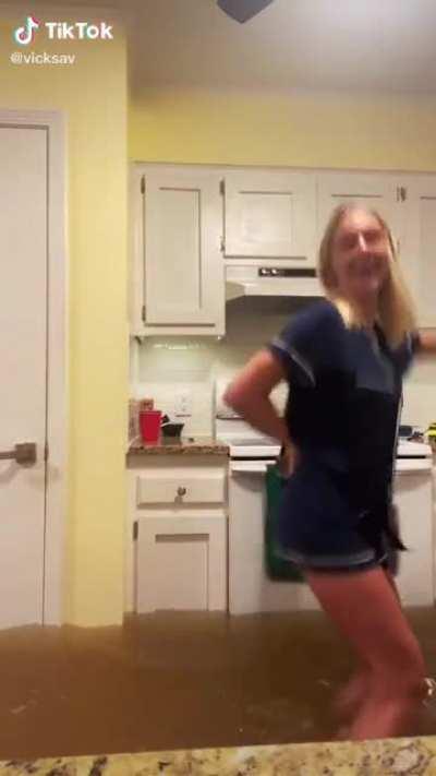 Their house is a pool now