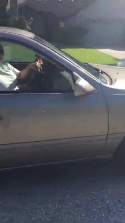 Unhinged Karen loses her mind and tries to run over a group of teenagers with her car for riding their hoverboards in their neighborhood