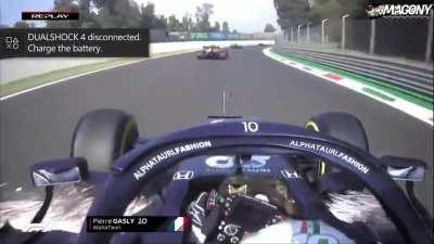 GAS forgot to charge his controler before the race started