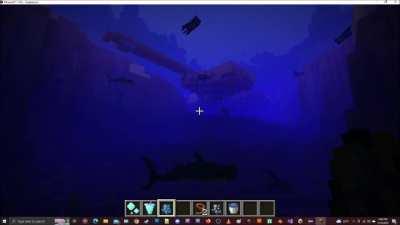 I tried making a Minecraft mod for Blahajs to swim around and make Hatsune Miku noises, but the current iteration has given some... interesting results....