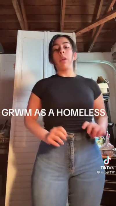Beautiful TikToker doesn’t care her jeans are ripped and show her panties and big butt