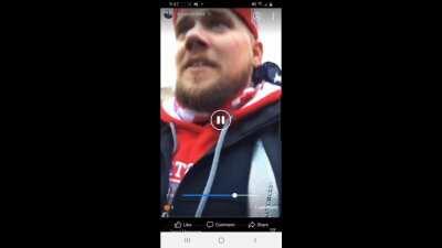 Trump supporter sobs while praising Trump, marches on DC while saying 