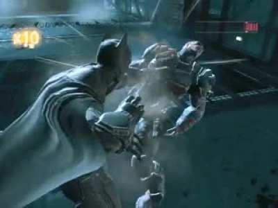 Arkham Batman when he finds the people that say 'He wouldn't get anything out of me'