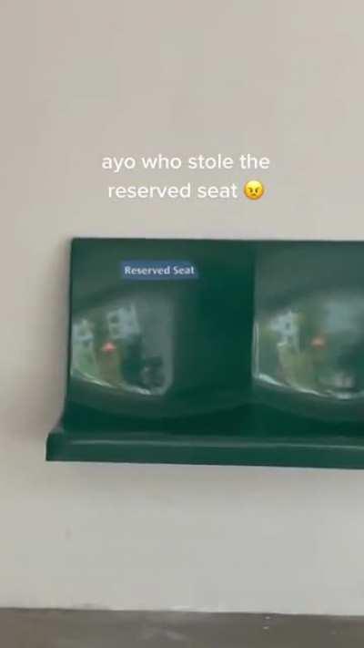 MRT reserved seat transplanted to void deck near Jurong West stadium