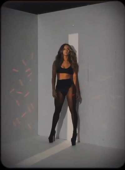 Anna Jay in black tights