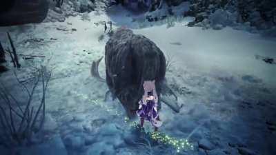 Extremely ordinary clip of Keqing exploring Dragonspine