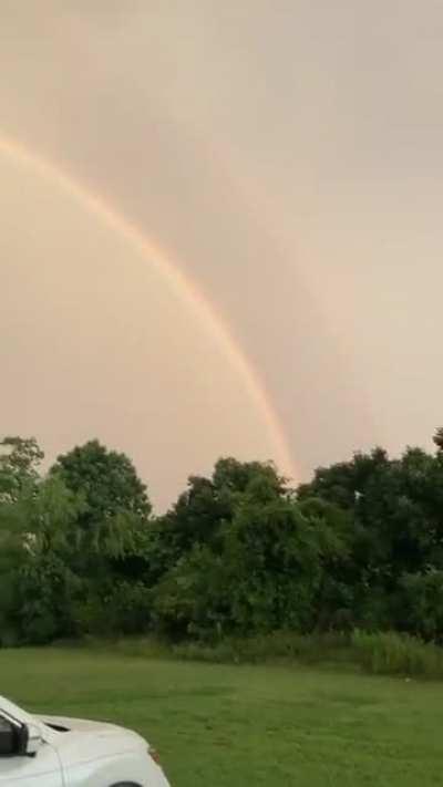 Rainbow over AMC theaters ❤️ Must be a good sign!