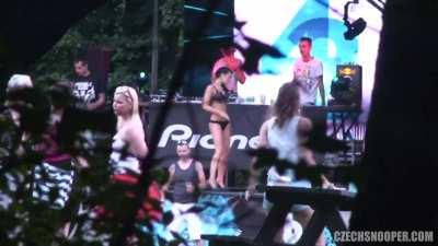 Caught having sex outdoor at a festival