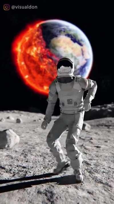 [Template] Astronaut dancing while the world burns behind him