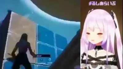 rushia obliterates child in fortnite 2