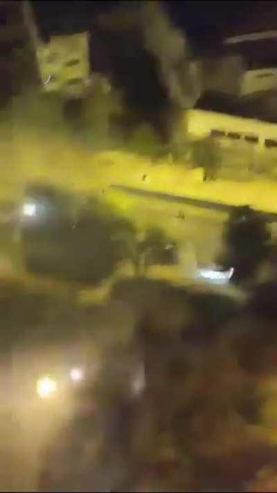 Fireworks and rocks are used by the rioters against the police in Nanterre, France