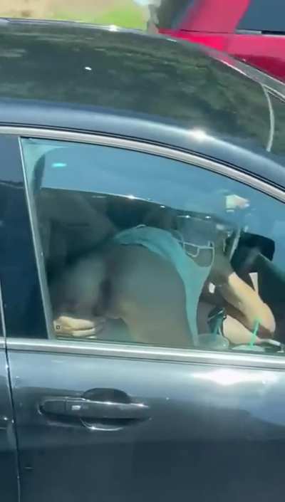 Getting head while driving