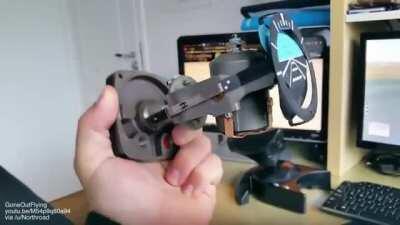 Inside artificial horizon (or attitude indicator) that informs pilot of the aircraft orientation relative to Earth's horizon