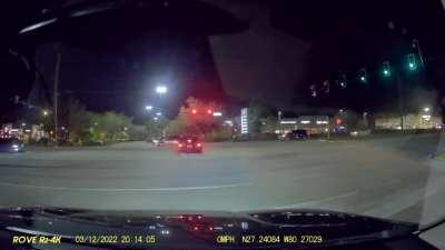 Driver wouldn’t turn in a left turn only lane and this happened.. Just set up my dashcam a few days ago hence the overreaction. Please excuse my intoxicated mother