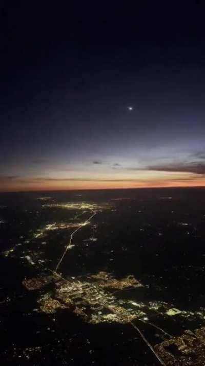 Night time in the sky