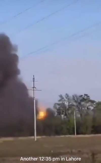 Indian Kamikaze drone striking a target in Lahore, Pakistan.