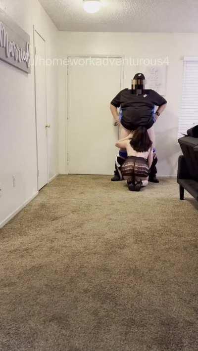 My man dared me to give the domino's Pizza guy an extra special tip [Sound on, click redgifs link]