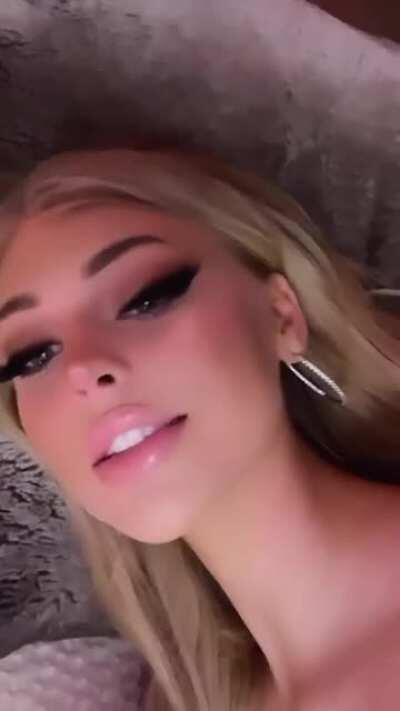 Looks like she's having some fun with herself