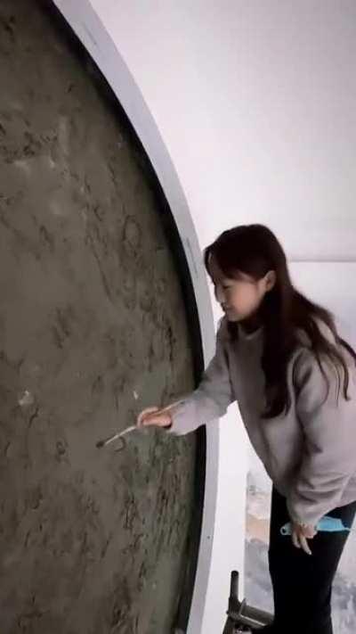 A moon mural