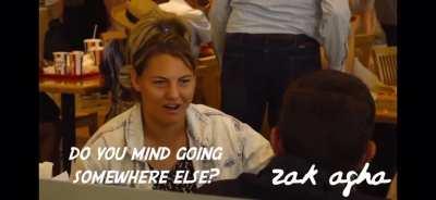 Blind man prank, you can see how she dies inside.