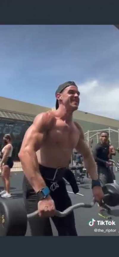 Another person in a public gym who acts like their entitled to a public space