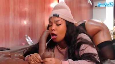 So good, she can make a dildo cum.