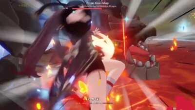 (>. ^) She's so cute she melts my heart.