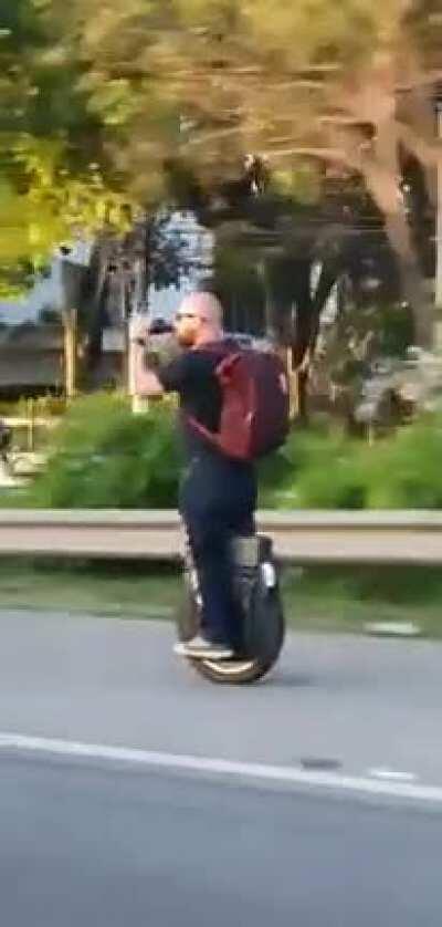 Beer + smugness = wheely bad idea