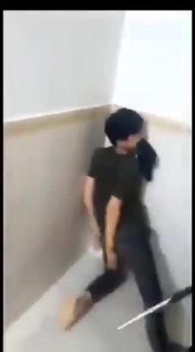 Chinese police torturing Hong Kong protester