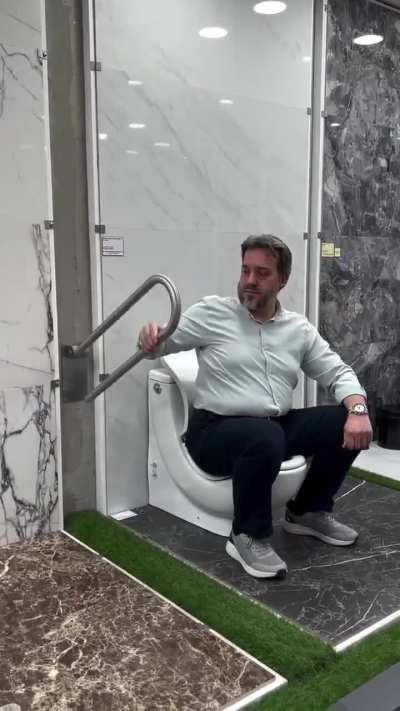 A toilet designed for proper pooping posture