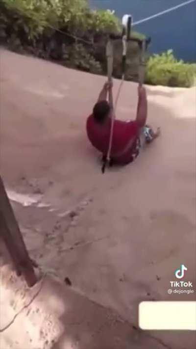 He was supposed to get across the lake