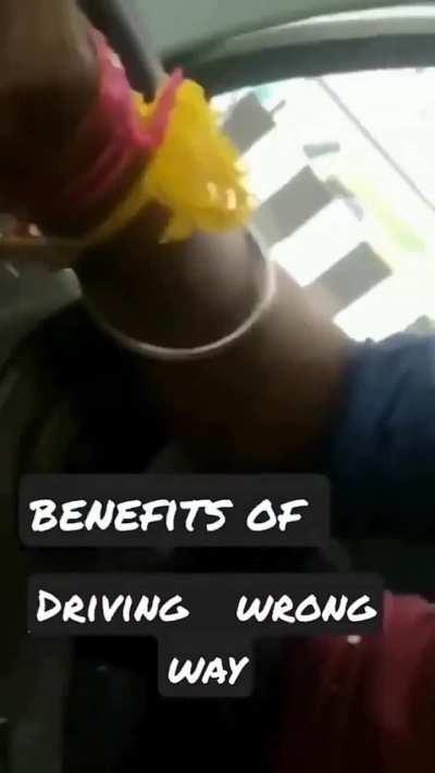 Driving in wrong side in rainy weather ,wcgw