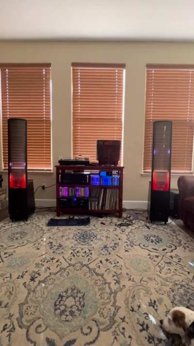 Taking advantage of the MartinLogan ESL for some LED effects.