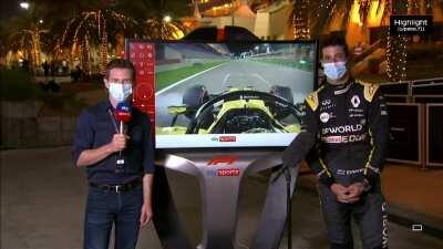 How Ricciardo ended his lap analysis at the Sky Pad with Ant Davidson
