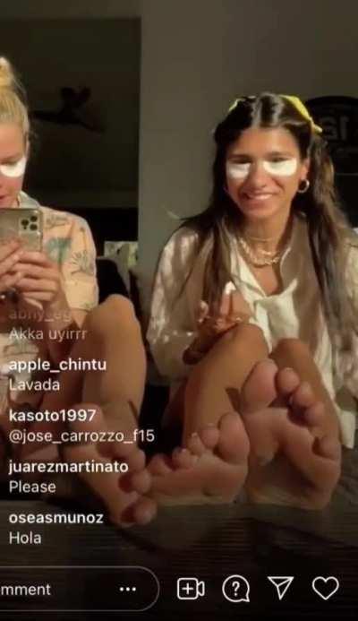 Mia Khalifa shows off her perfect soles during an instagram live... Amazing