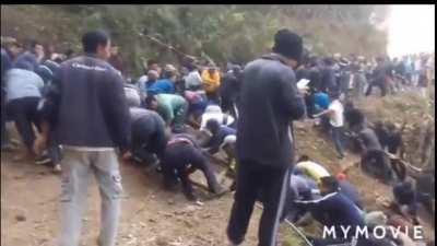 Pulling a huge truck