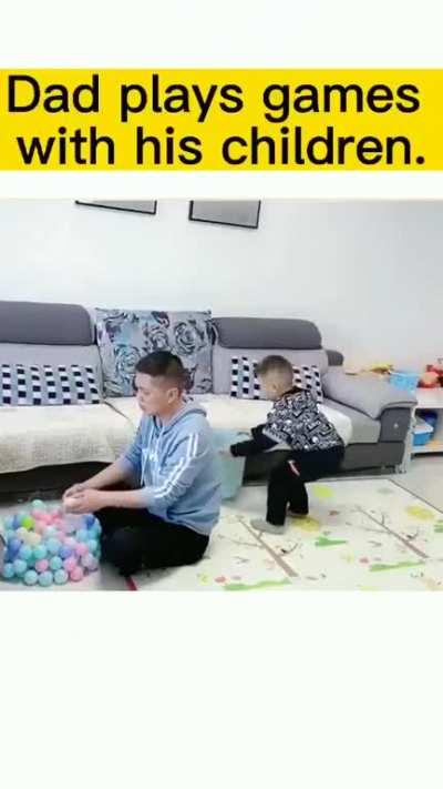 Dad training with son