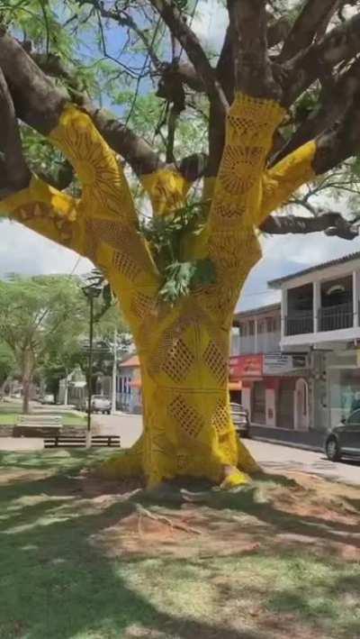 Crochet covers for trees