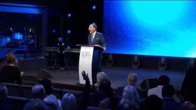 Televangelist Kenneth Copeland and his congregation coping with the news about Joe Biden