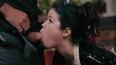 Yhivi in maid outfit blows