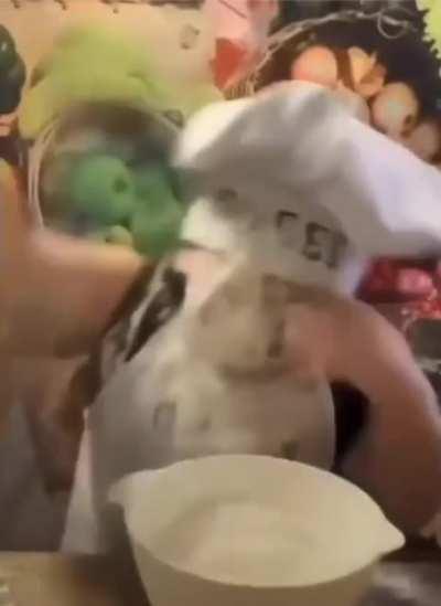 Trying to cook as a kid