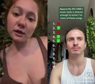 She loves showing off them tiddies