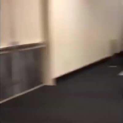 A couple with Down Syndrome reuniting at the airport